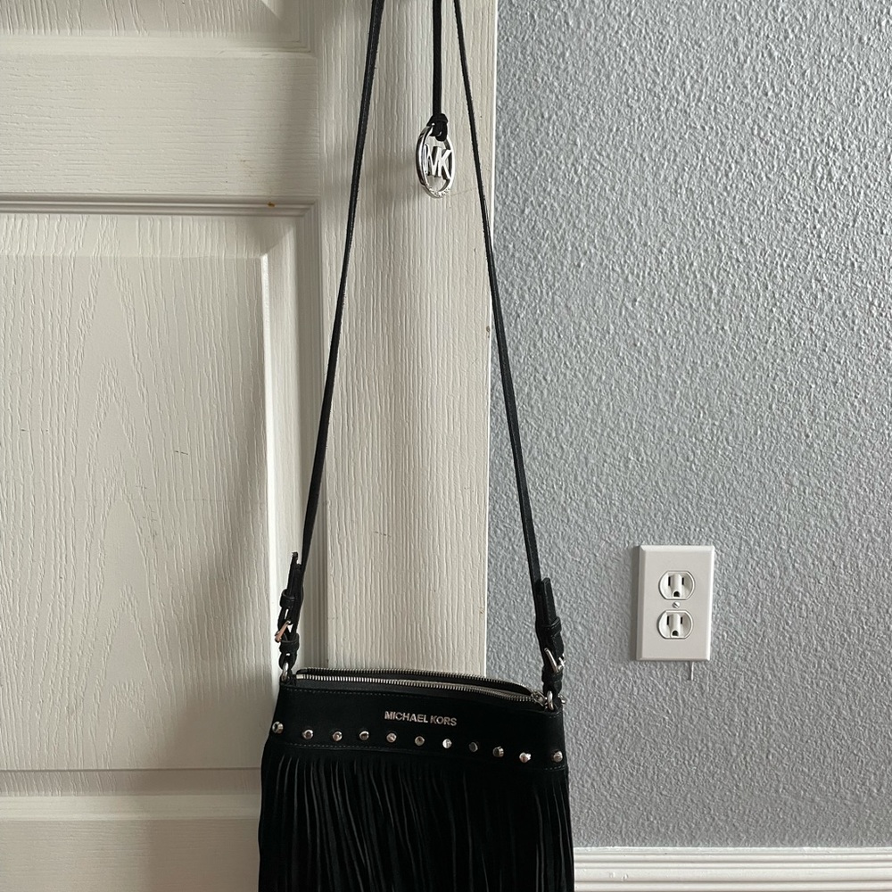 Michael Kors suede fringe crossbody
